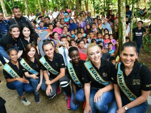 Miss World Continental Queens visit a local Beauty with a Purpose project in the village of Lebak Banten, Indonesia.