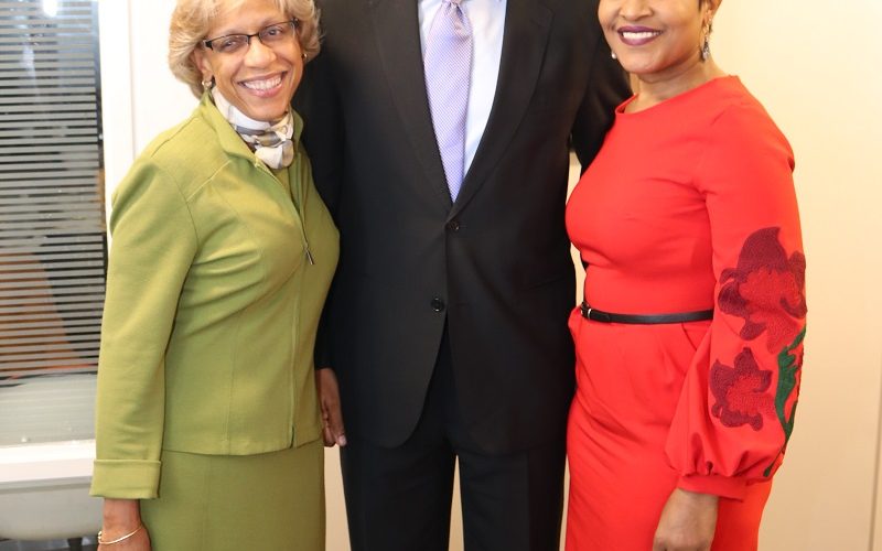 Gail Moaney Meets HPM Andrew Holness at Consulate General of Jamaica