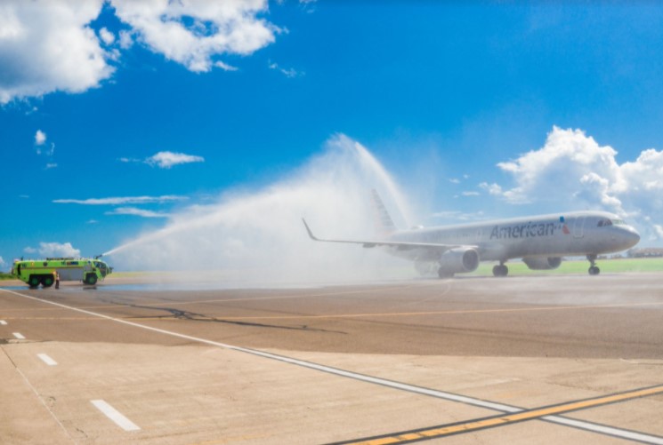 Jamaica Welcomes Inaugural American Airlines Flight from Philadelphia3