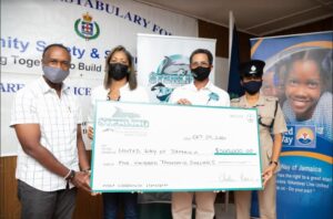 Jamaica’s Foremost Family-Run Investment Firm, Sterling Asset Management, Presents Cheque For JMD$500,0002