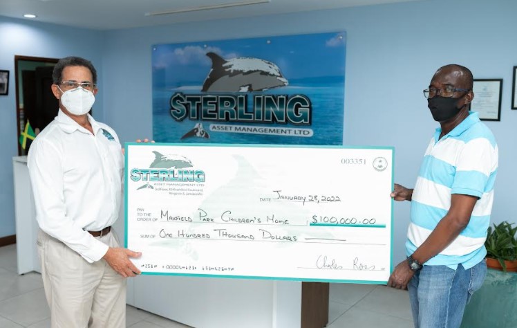Sterling Asset Management, donates JMD$100,000 to both Maxfield Park Children’s Home and Calabar High School2