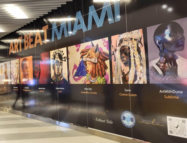 Art Beat Miami Rave Reviews & Art Mural Still Available for Viewing at Brightline Miami3