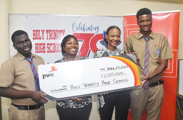 PwC Jamaica enhances Holy Trinity High’s Academic Intervention Programme with a $2.1M Donation1