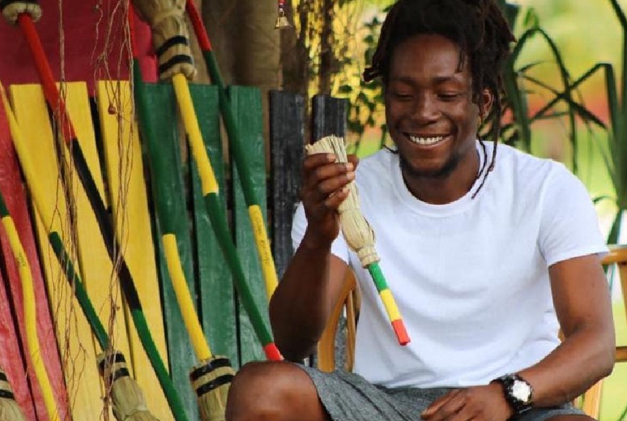 Jamaican Reggae Star Jahdon Ventures into Broom-making5